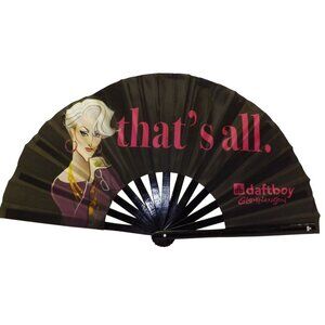 Thats All Black Folding Fan Daftboy Hanson 25" Meryl Streep Devil Wears Prada